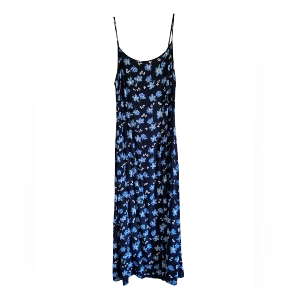 Vintage 90s Floral Maxi Dress large - Picture 2 of 5